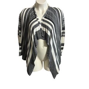 Striped Black and Cream Knit Sweater